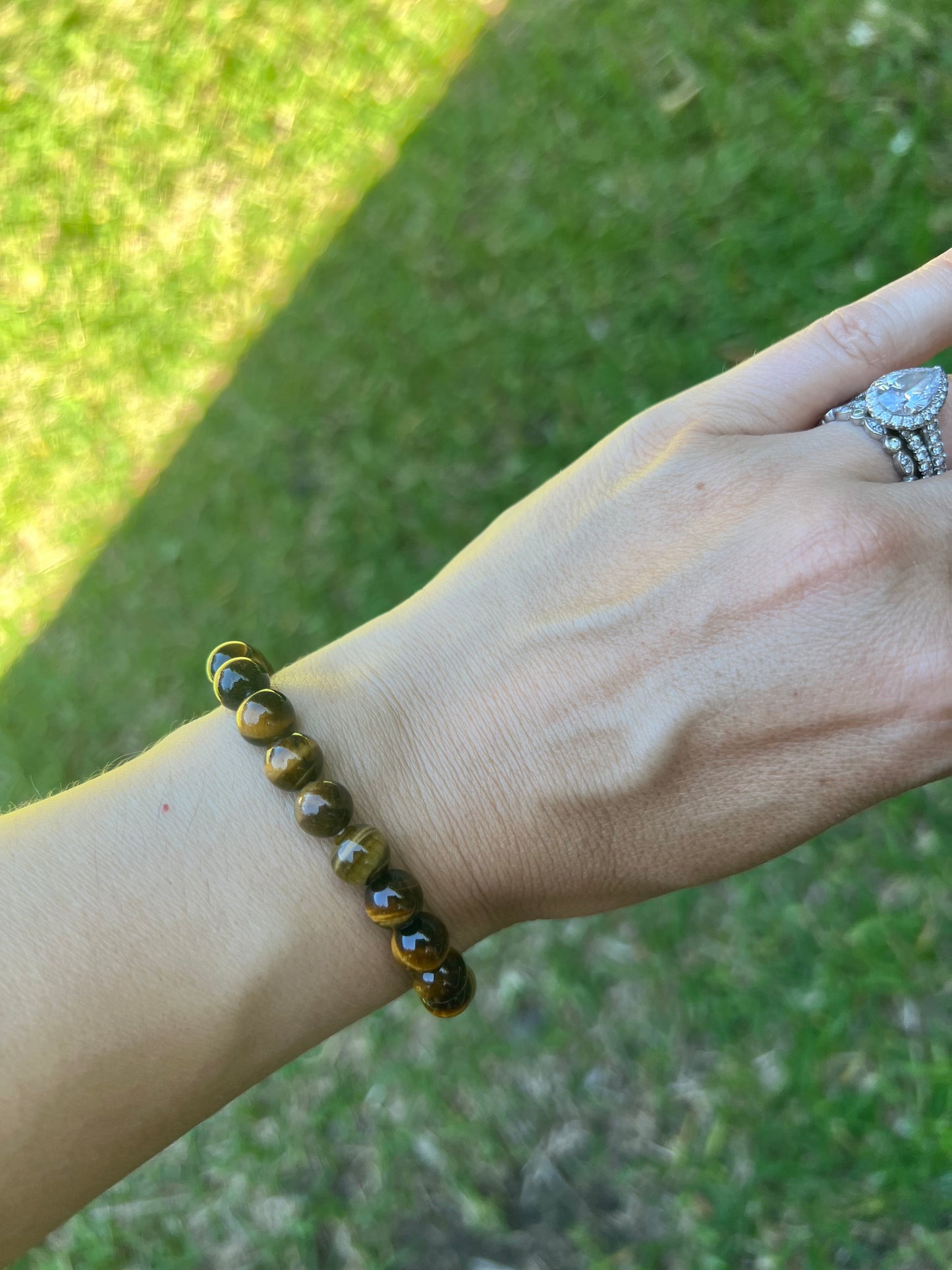 Tiger Eye Bead Bracelet 8mm