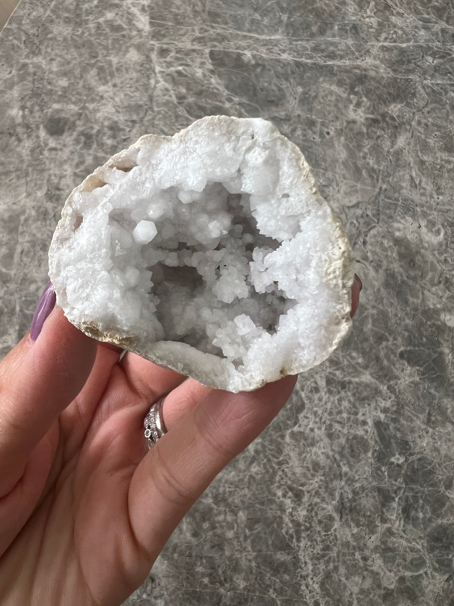 Quartz Geode Thunder Crystal Half