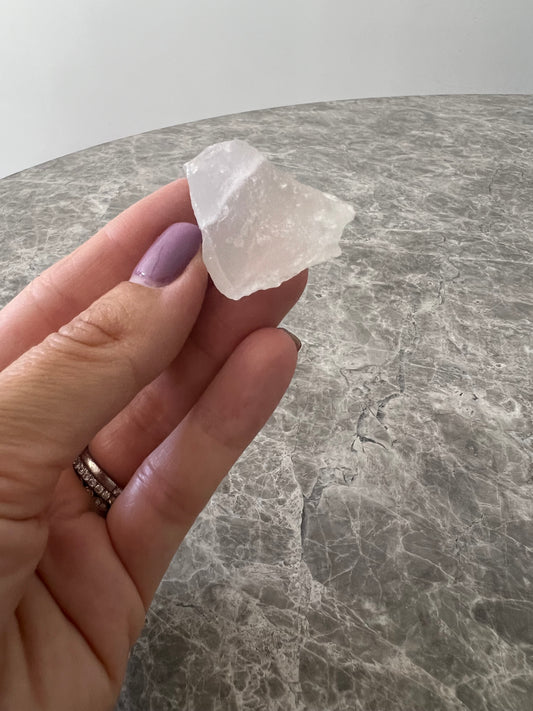 White Aragonite Raw