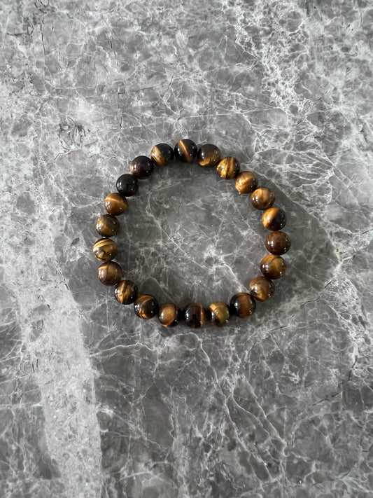 Tiger Eye Bead Bracelet 8mm
