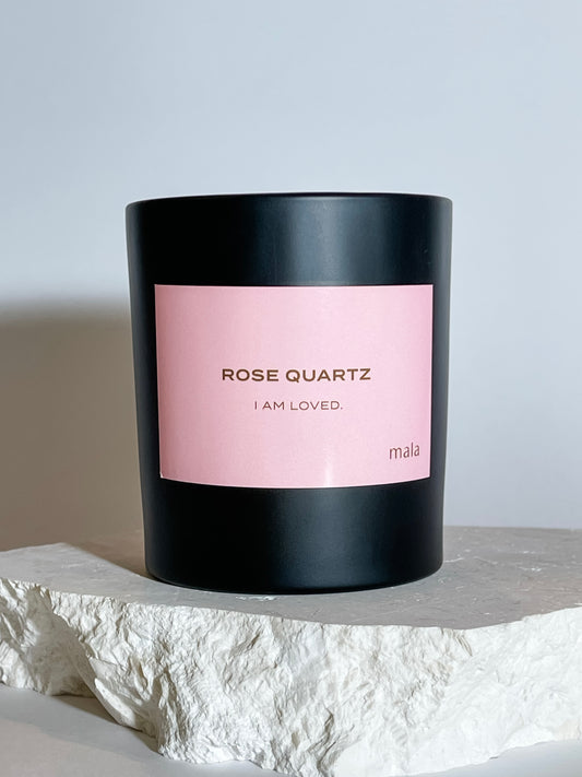 Rose Quartz Crystal Infused Candle 240g