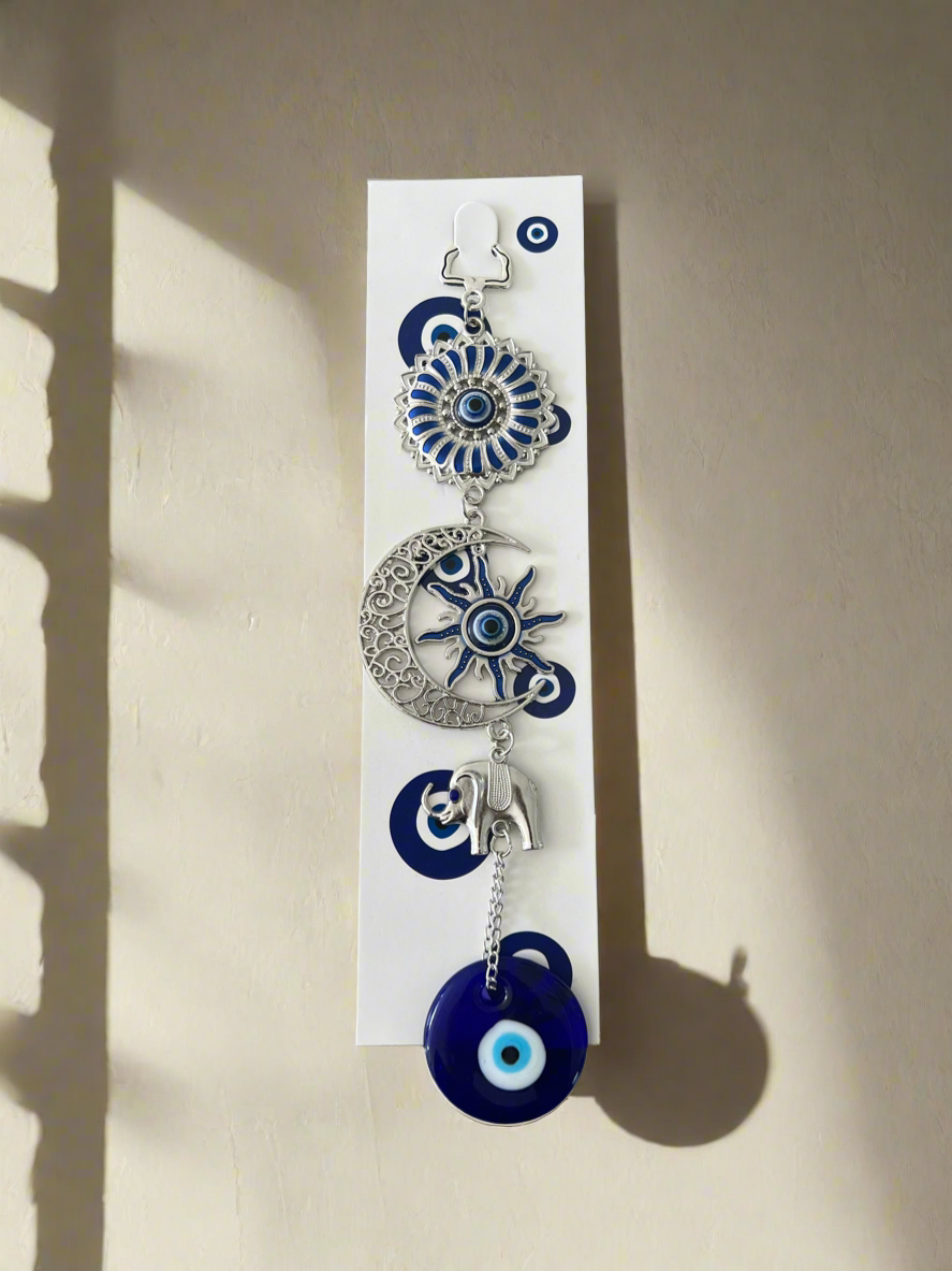 Moon Elephant Evil Eye Hanger